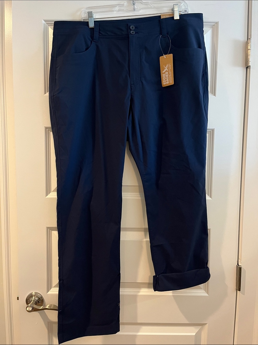 Eddie Bauer Sightscape Horizon Convertible Roll-Up Pants navy NEW NWT